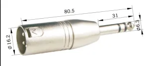 6.4mm Jack Estereo a 3p XLR Macho — imagen 2