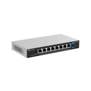 Reyee E-Lighten Switch PoE Cloud Capa 2 - 8 puertos RJ45 Gigabit PoE+ - 1 Puerto óptico SC 1G (PON) - Máximo 120W — imagen 2