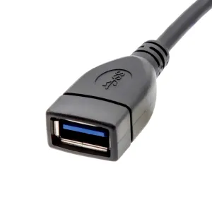Extensor USB-A 3.0, USB-A Macho acodado 90 grados a USB-A Hembra recto, 20cm — imagen 3