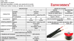 Cable Paralelo 2x0.25mm² 100m - OFC — imagen 2
