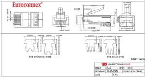 RJ45 Cat.6 FTP(BLINDADO) 8P8C 50U", CON GUIA — imagen 2