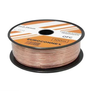 Cable de Altavoz Paralelo Transparente 2x0.25mm² 100m - OFC — imagen 1