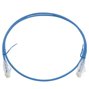 Slim Cat.6A UTP LSZH 100% CU, 28AWG, 0.3m, Azul — imagen 1