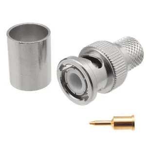 BNC Macho Crimpar para LMR400, PTFE — imagen 1
