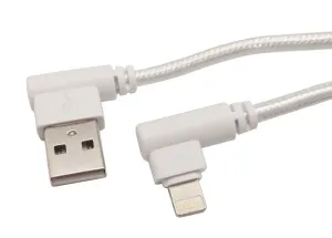 USB A Macho a Lightning, 1.5m Conectores Acodados — imagen 1