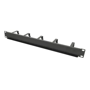 Organizador horizontal de cables de acero con 5 anillos en forma D, 1U, una cara, para 19" — imagen 2