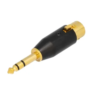 3P. MICRO HEMBRA a 6,4 ESTEREO MACHO, DORADO — imagen 2