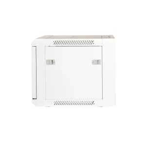 19" Armario rack 6U, Ancho:570mm, Fondo:450mm, Puerta Cristal con perforado hexágono, blanco — imagen 7