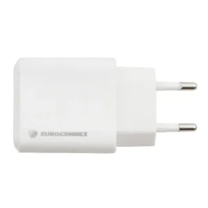 Cargador Rápido GaN de 20W con Doble Puerto, Blanco | USB-C PD3.0 y USB-A QC3.0 con PPS — imagen 2