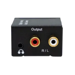 Conversor Óptico Toslink/Coax. a Analóg. RCA L/R + 3.5mm., Metal — imagen 3