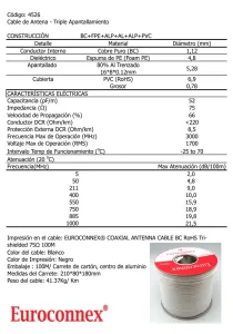 RG6 BC RoHS 100m — imagen 2