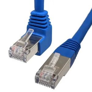 Cat.6 FTP RJ45 Macho-Macho, 1m Acodado, Azul — imagen 1
