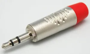 3.5mm Jack Estereo de Metal, Goma Roja — imagen 1