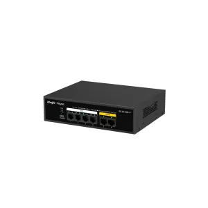 Reyee Switch PoE Sobremesa - Carcasa Metal - 6 puertos RJ45 10/100 Mbps - 4 Puertos PoE+ 802.3af/at + 2 Puertos Uplink - Plug and Play - Tecnología ahorro de energía — imagen 3