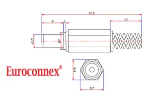JACK ALIMENTACION 2.1x5.5 (L= 9mm) — imagen 2