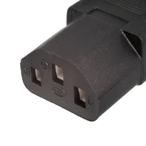 Cable de Alimentación Schuko Macho a IEC C13, Color Negro, 10 Metros — imagen 6