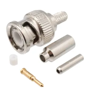 BNC Macho Crimpar para RG-174, LMR100, PTFE — imagen 1