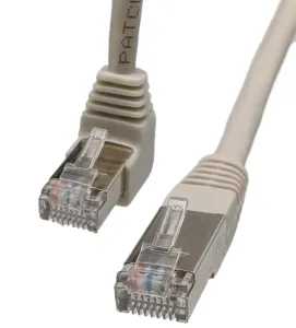 Cat.6 FTP RJ45 Macho-Macho, 0.3m Acodado, Gris — imagen 1