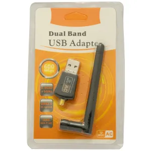 Adaptador WIFI AC por USB, 600Mbps + 5dBi antena — imagen 3