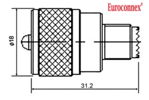 MINI UHF HEMBRA - UHF MACHO — imagen 2