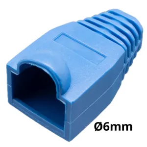 Capuchón protector para conector RJ45 para cable de Ø6mm con burbuja, Azul — imagen 1