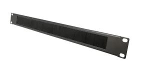 Panel pasacables 1U para armario rack 19" con cepillo para gestión de cables — imagen 1