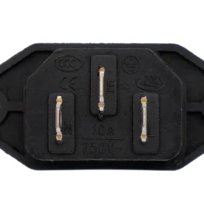 Base IEC C14 con Patillas para Montaje en Panel - Macho 250/10A (FastON de 4.75mm) — imagen 3