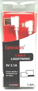 USB A Macho a Lightning, 1.5m Conectores Acodados — imagen 2