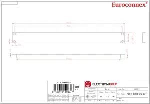 Panel ciego 1U para armario rack 19" Tapa negra — imagen 2