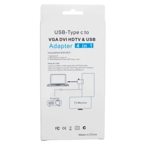 USB-C 3.1 a HDMI+VGA+DVI+USB 3.0, 15cm — imagen 3