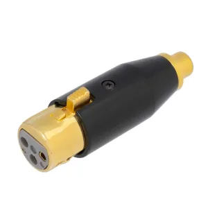3P. MICRO HEMBRA a RCA HEMBRA, DORADO — imagen 2