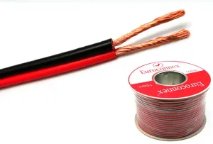 Cable de Altavoz Paralelo Bicolor Rojo/Negro 2x1.50mm² CCA, Rollo de 100m — imagen 1