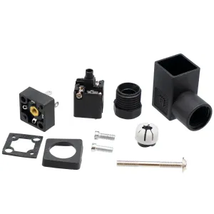 Kit conector de válvula solenoide DIN 43650 C, Macho y Hembra — imagen 2