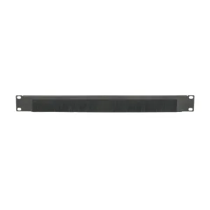 Organizador de Cables (Pasacables) con Cepillo, Sin Barra Inferior [1U 19"] — imagen 1