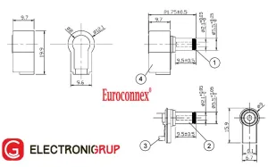 JACK ALIMENTACION, ACODADO  2.1x5.5 (L= 9mm) — imagen 2