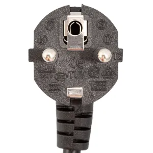 Cable de Alimentación Schuko Macho a IEC C13, Color Negro, 5 Metros — imagen 4