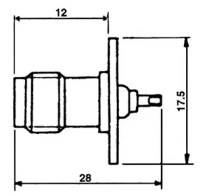 TNC hembra para Chassis, tipo soldar — imagen 2