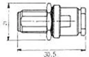 RG-58, N HEMBRA CHASSIS, TIPO ROSCAR — imagen 2