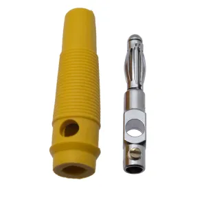 4mm. BANANA MACHO, NIQUEL, AMARILLO — imagen 2