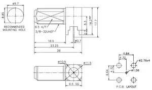 F HEMBRA CHASSIS, PARA CIRCUITO IMPRESO — imagen 2