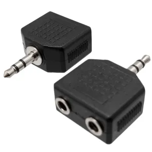 3.5mm ESTEREO MACHO - 2x3.5mm ESTEREO HEMBRA, ECONOMICO — imagen 1