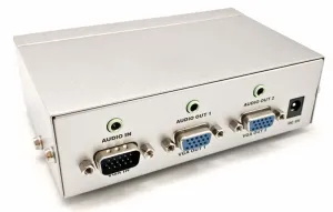VGA SPLITTER 1x2 + audio, 350Mhz — imagen 1
