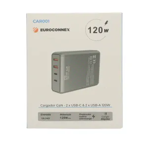 Cargador USB 120W (2x USB-A + 2x USB-C) - Universal con Entrada 100-240V — imagen 1