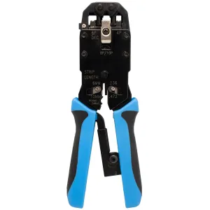 TENAZA CRIMPAR, COTAR Y PELAR, 10P10C, AMP 8P8C/RJ45, 6P6C/RJ12,6P4C/RJ11, 4P4C-4P2C, DEC 6P6C — imagen 1