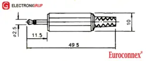 2.5mm MONO MACHO, ECONOMICO — imagen 2
