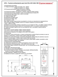 F. Alimentación Carril Din 24V 0.62A 15W — imagen 2