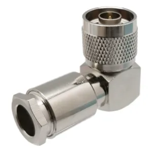 90º N Macho Soldar para LMR400, PTFE — imagen 1