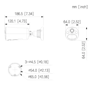 Tubular IP H265 8M Iluminación Dual LED20m/IR15m 2.1mm IP66 PIR MIC/Altavoz WiFi AI color negro con batería + Panel Solar — imagen 3