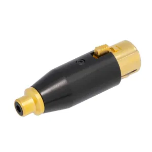 3P. MICRO HEMBRA a RCA HEMBRA, DORADO — imagen 3