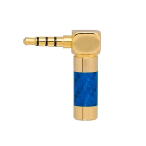 Conector Jack 3.5mm 4cont. dorado acodado — imagen 1
